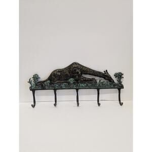 Vintage solid Brass giraffe coat rack